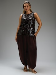 Live Unlimited Brown Balloon Trousers - Image 3 of 5