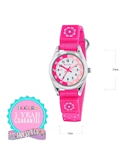 Peers Hardy Pink Tikkers Girls Pink Canvas Strap Flower Time Teacher Watch - Image 4 of 8
