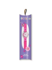 Peers Hardy Pink Tikkers Girls Pink Canvas Strap Flower Time Teacher Watch - Image 7 of 8