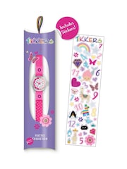 Peers Hardy Pink Tikkers Girls Pink Canvas Strap Flower Time Teacher Watch - Image 8 of 8