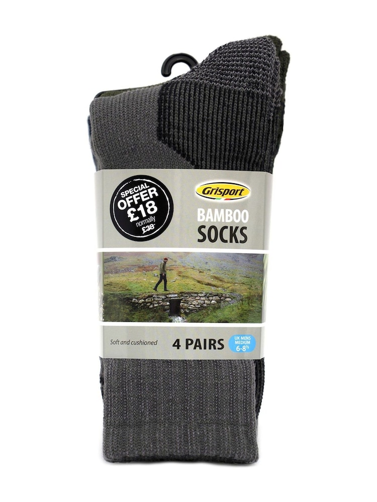 Buy Grisport Grey Walking Socks 4 Pack from Next Australia