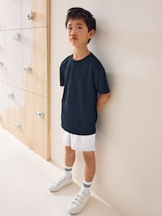 White Single Sports Shorts (3-16yrs) - Image 1 of 6