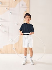 White Single Sports Shorts (3-16yrs) - Image 2 of 6