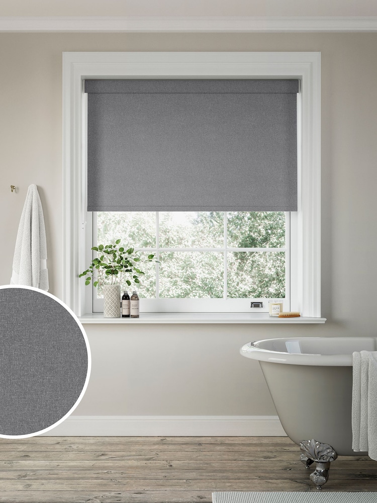 Shadow Grey Augustus Made to Measure Roller Blind - Image 1 of 6
