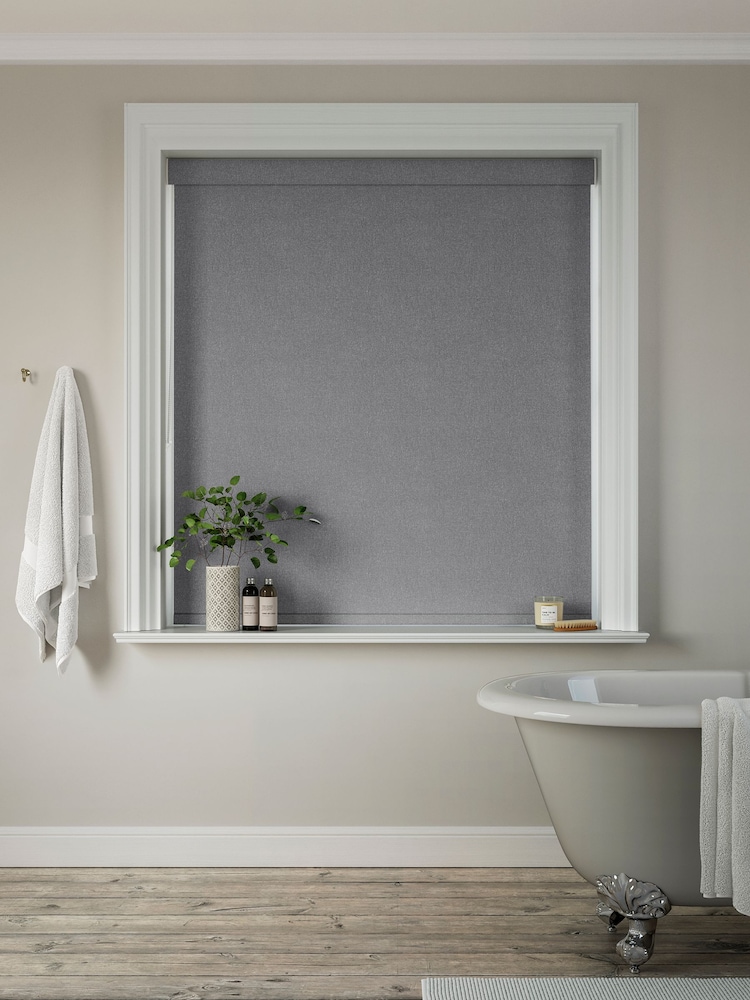 Shadow Grey Augustus Made to Measure Roller Blind - Image 2 of 6