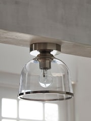 Brushed Chrome Gloucester 1 Light Flush Ceiling Light - Image 2 of 6