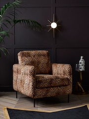 Rockett St George Leopard Love Velvet The Edie Accent Chair - Image 1 of 6