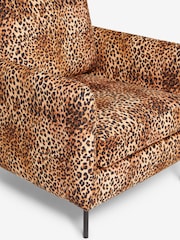 Rockett St George Leopard Love Velvet The Edie Accent Chair - Image 5 of 6