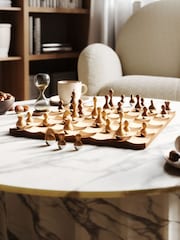 Umbra Walnut Wobble Chess Games Set - Image 1 of 5