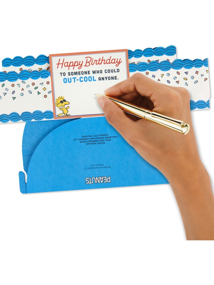 Hallmark Blue Birthday Card Snoopy Joe Cool 3D Pop-Up Design - Image 4 of 4