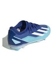 adidas Blue/White Football Performance Kids X Crazyfast.3 Firm Ground Boots - Image 3 of 7