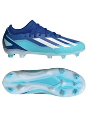 adidas Blue/White Football Performance Kids X Crazyfast.3 Firm Ground Boots - Image 4 of 7