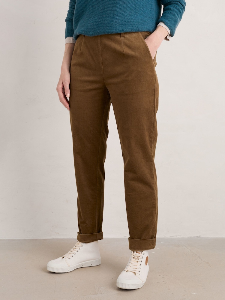 Seasalt Cornwall Dark Brown Crackington Trousers - Image 1 of 5 Seasalt Cornwall Dark Brown Crackington Trousers - Image 1 of 5