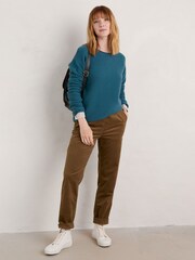 Seasalt Cornwall Dark Brown Crackington Trousers - Image 3 of 5