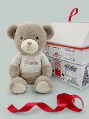 Babyblooms Christmas Frankie Bear with White Jumper- Red Embroidery - Image 1 of 4