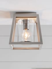 Grey Malvern Flush Ceiling Light - Image 1 of 6