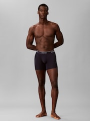 Calvin Klein Purple Icon Cotton Stretch Boxer Trunks Set - Image 3 of 6