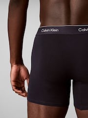 Calvin Klein Purple Icon Cotton Stretch Boxer Trunks Set - Image 4 of 6