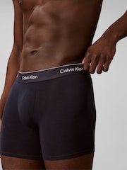 Calvin Klein Purple Icon Cotton Stretch Boxer Trunks Set - Image 6 of 6
