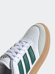 adidas White/Dark Green Courtblock Trainers - Image 5 of 6