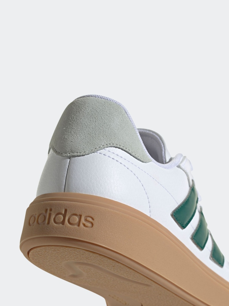 adidas White/Dark Green Courtblock Trainers - Image 6 of 6 adidas White/Dark Green Courtblock Trainers - Image 6 of 6