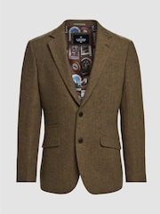 Коричневый - Cavani Thomas Tweed Suit Jacket - Изображение 3 3