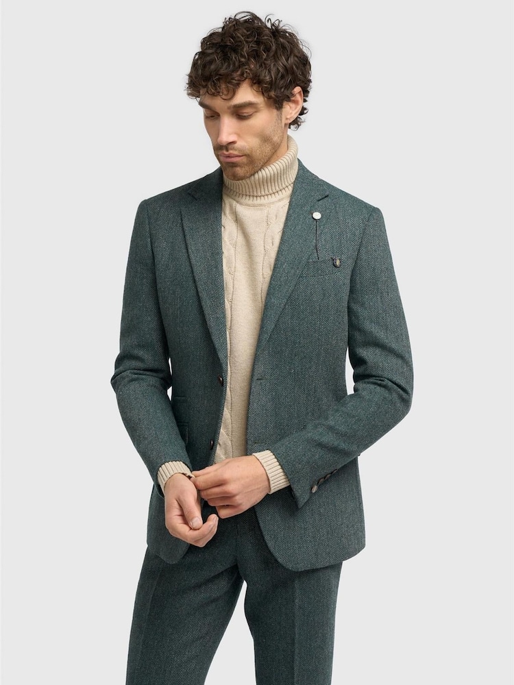 Зеленый - Cavani Thomas Tweed Suit Jacket - Изображение 1 5