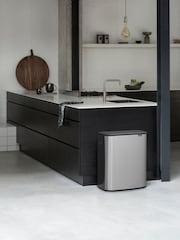 Brabantia Matt Steel Fingerprint Proof Bo Touch Double 30L Bin - Image 1 of 6