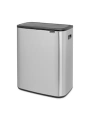 Brabantia Matt Steel Fingerprint Proof Bo Touch Double 30L Bin - Image 3 of 6