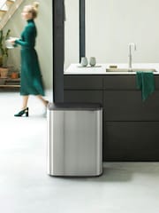 Brabantia Matt Steel Fingerprint Proof Bo Touch Double 30L Bin - Image 6 of 6