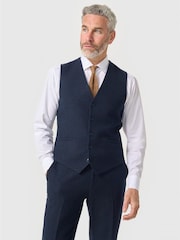 Cavani Navy Blue Thomas Tweed Waistcoat - Image 1 of 5