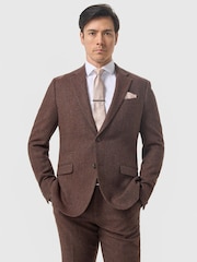 Коричневый - Cavani Thomas Tweed Suit Jacket - Изображение 1 2