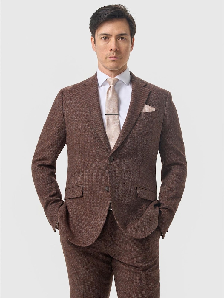 Коричневый - Cavani Thomas Tweed Suit Jacket - Изображение 1 2