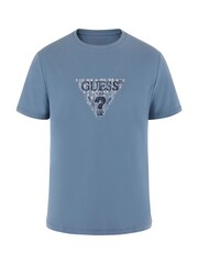 Guess Blue Short Sleeved Crew Neck Geo Triangle T-Shirt - Image 1 of 1