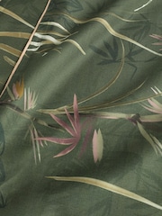 Green Collection Luxe 300 Thread Count 100% Cotton Sateen Patterned Duvet Cover And Pillowcase Set - Image 5 of 5