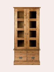Laura Ashley Honey Gold Garrat 2 Door 4 Drawer Display Unit - Image 1 of 5