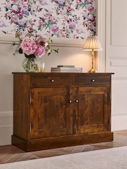 Laura Ashley Dark Chestnut Garrat 2 Door 2 Drawer Sideboard - Image 1 of 7