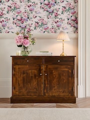 Laura Ashley Dark Chestnut Garrat 2 Door 2 Drawer Sideboard - Image 3 of 7