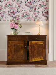 Laura Ashley Dark Chestnut Garrat 2 Door 2 Drawer Sideboard - Image 4 of 7