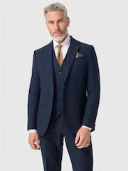 Темно-синий - Cavani Thomas Tweed Suit Jacket - Изображение 1 5