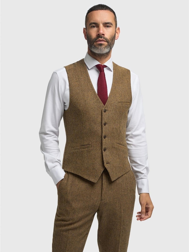 Cavani Brown Thomas Tweed Waistcoat - Image 1 of 3 Cavani Brown Thomas Tweed Waistcoat - Image 1 of 3