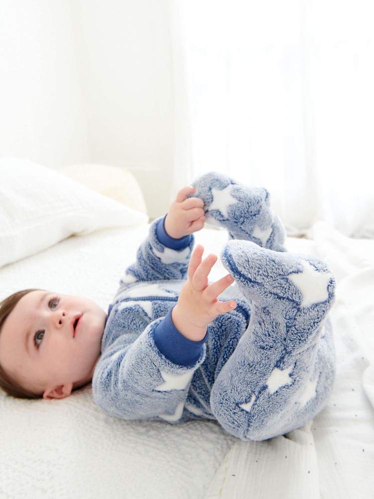 Blue Star Baby Fleece Sleepsuit - Image 1 of 5