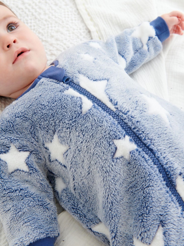 Blue Star Baby Fleece Sleepsuit - Image 2 of 5