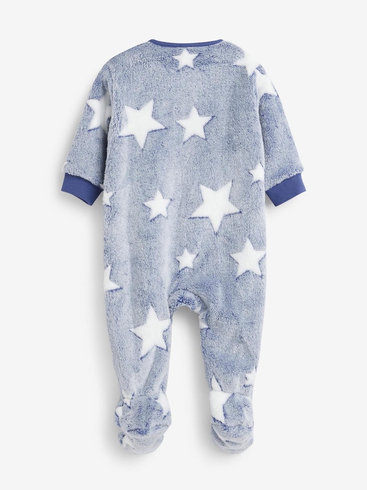 Blue Star Baby Fleece Sleepsuit - Image 4 of 5