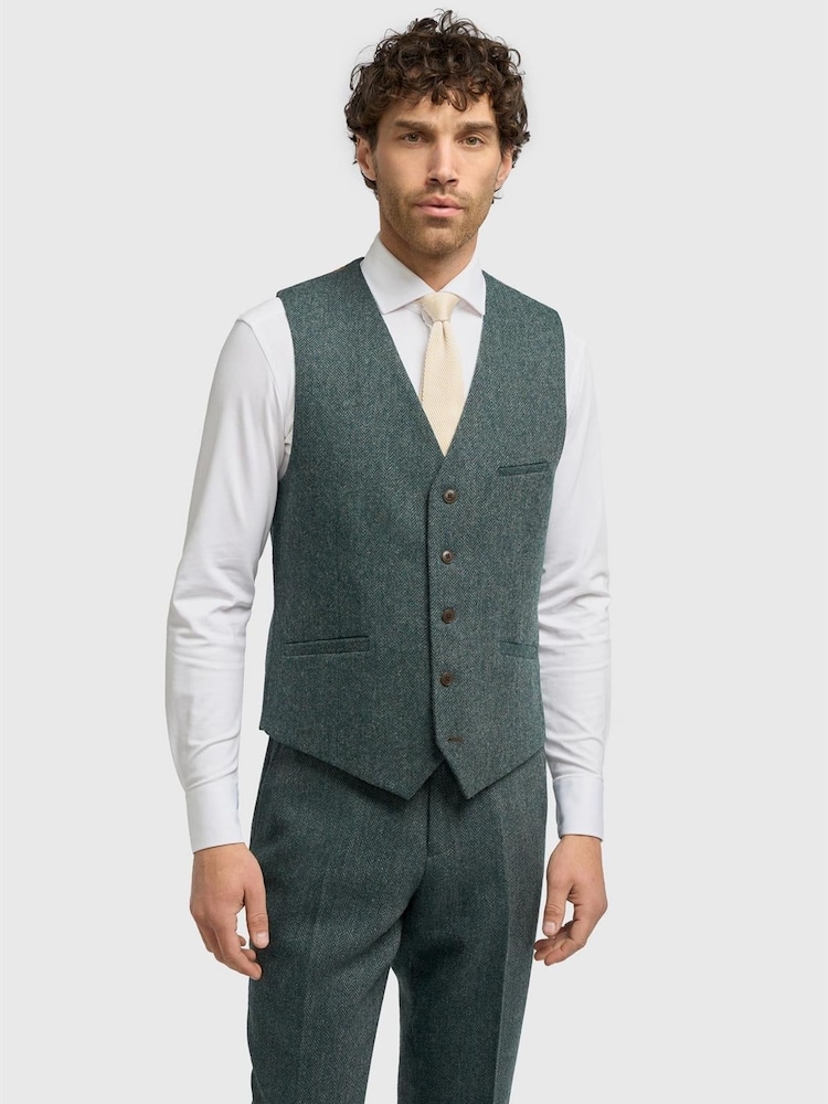 Cavani Green Thomas Tweed Waistcoat - Image 1 of 3 Cavani Green Thomas Tweed Waistcoat - Image 1 of 3