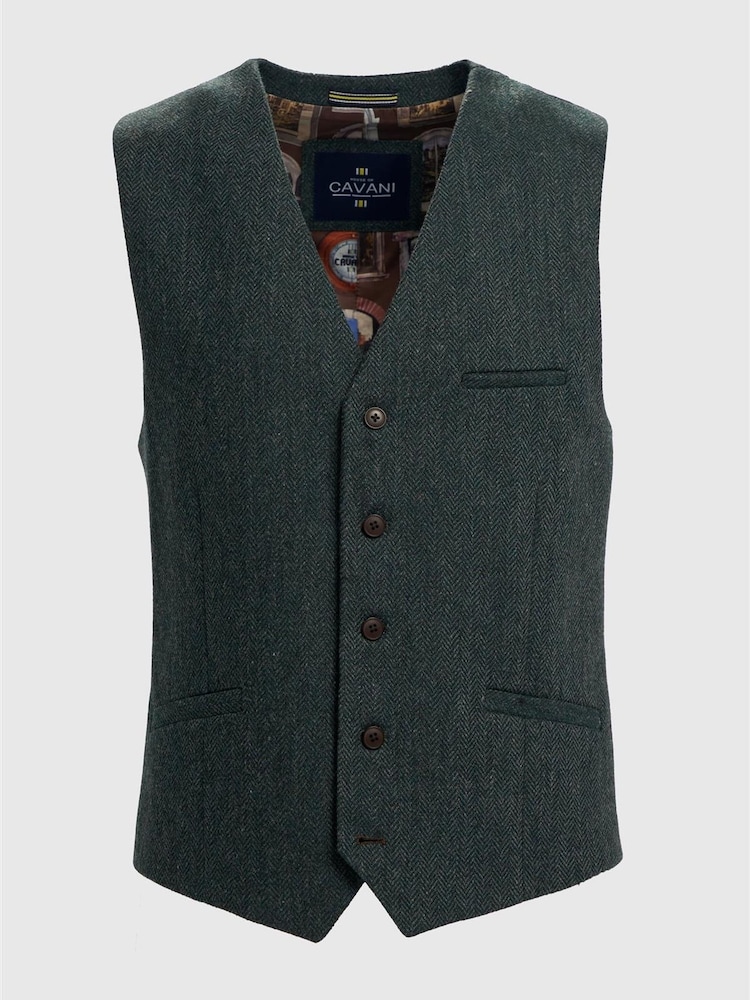 Cavani Green Thomas Tweed Waistcoat - Image 2 of 3 Cavani Green Thomas Tweed Waistcoat - Image 2 of 3