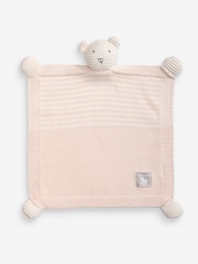 The Little Tailor Pink 100% Cotton Baby Soft Knitted Teddy Comforter - Image 1 of 2