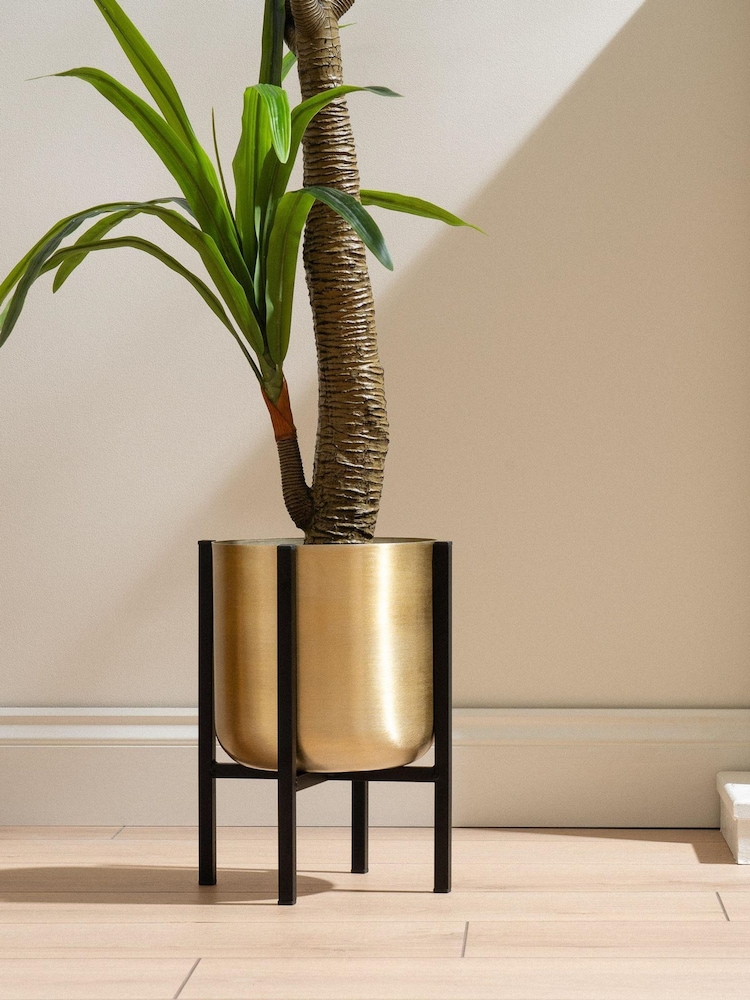 Scottish Everlastings Ltd Gold Planter on Stand Large - Image 1 of 4