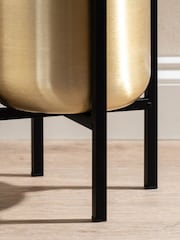 Scottish Everlastings Ltd Gold Planter on Stand Large - Image 2 of 4