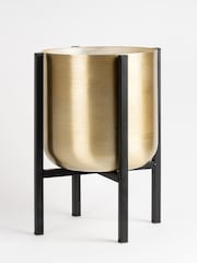 Scottish Everlastings Ltd Gold Planter on Stand Large - Image 3 of 4